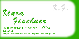klara fischner business card